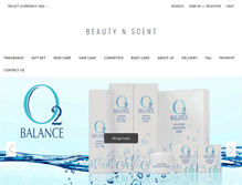 Tablet Screenshot of beautynscent.com.sg